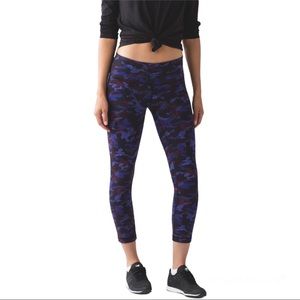 Lululemon purple and black  Camo leggings